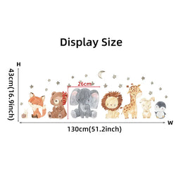 Watercolor Cartoon Animals Wall Stickers (ONLINE ORDER ONLY)