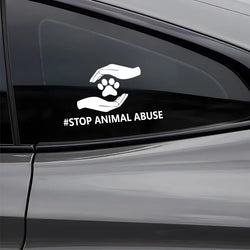"#STOP ANIMAL ABUSE"stickers,To arouse public attention and action on animal abuse issues.For car motor &laptops (ONLINE ORDER ONLY)