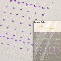 French Lines Gemstone Necklace Gilding Light Luxury Pearl Self Adhesive Nail Art Decorations Stickers Manicure Decals Wholesale (ONLINE ORDER ONLY)
