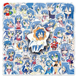 10/30/50PCS Izumi Konata Stickers Animation Decals Cartoon DIY Toy Fridge Luggage Laptop Phone Guitar Bike Skatebaord Sticker (ONLINE ORDER ONLY)