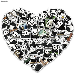 Cartoon Panda Stickers for Kids - DIY Notebook, Bike, Laptop, Skateboard Decals (ONLINE ORDER ONLY)
