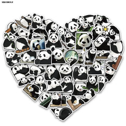 Cartoon Panda Stickers for Kids - DIY Notebook, Bike, Laptop, Skateboard Decals (ONLINE ORDER ONLY)