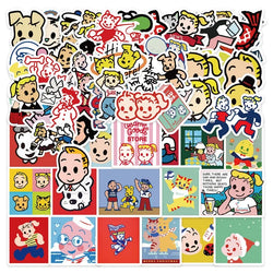 60pcs HARADA OSAMU Illustration Decorative Stickers for Laptop, Phone, Suitcase, Water Bottle, Refrigerator (ONLINE ORDER ONLY)