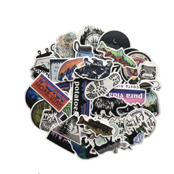 50PCS Camping Travel Stickers Wilderness Adventure Outdoor Landscape Waterproof Decal Sticker DIY Laptop Suitcase Motor Car (Online Order Only)