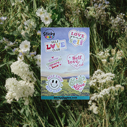 Cute Self Love Inspirational Sticker Sheet 6 Stickers (ONLINE ORDER ONLY)