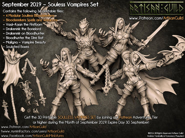 3D Printed Artisan Guild Soulless Bloodseekers Soulless Vampires Set 28mm 32mm (Online Only)