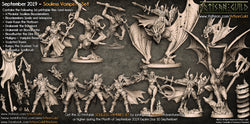 3D Printed Artisan Guild Drakenmir on Bloodhunter Dire Bat Soulless Vampires Set 28mm 32mm (Online Only)