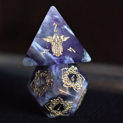 Pre-Order || Serpent of Midgard Amethyst Dice Set