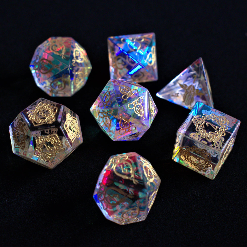 Pre-Order || Serpent of Midgard Prism Glass Dice Set