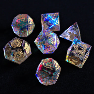 Pre-Order || Serpent of Midgard Prism Glass Dice Set