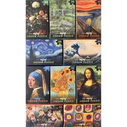 Set of 10 Mini Masterpieces 50 Piece Jigsaw Puzzles Professor Puzzle (ONLINE ORDER ONLY)