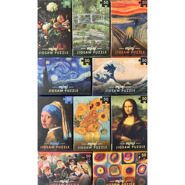Set of 10 Mini Masterpieces 50 Piece Jigsaw Puzzles Professor Puzzle (ONLINE ORDER ONLY)