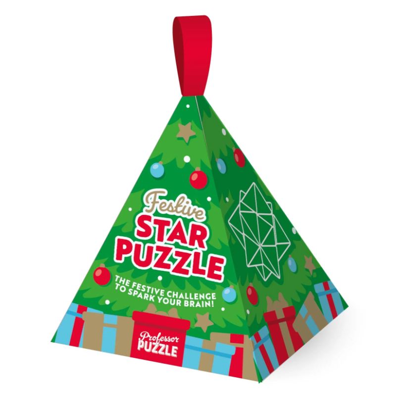 Set of 2 Festive Brain Teaser Puzzles in Ornament Box Professor Puzzle (ONLINE ORDER ONLY)