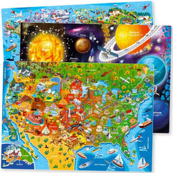 Set of 3 1000 Piece Map Jigsaw Puzzle Quokka (ONLINE ORDER ONLY)