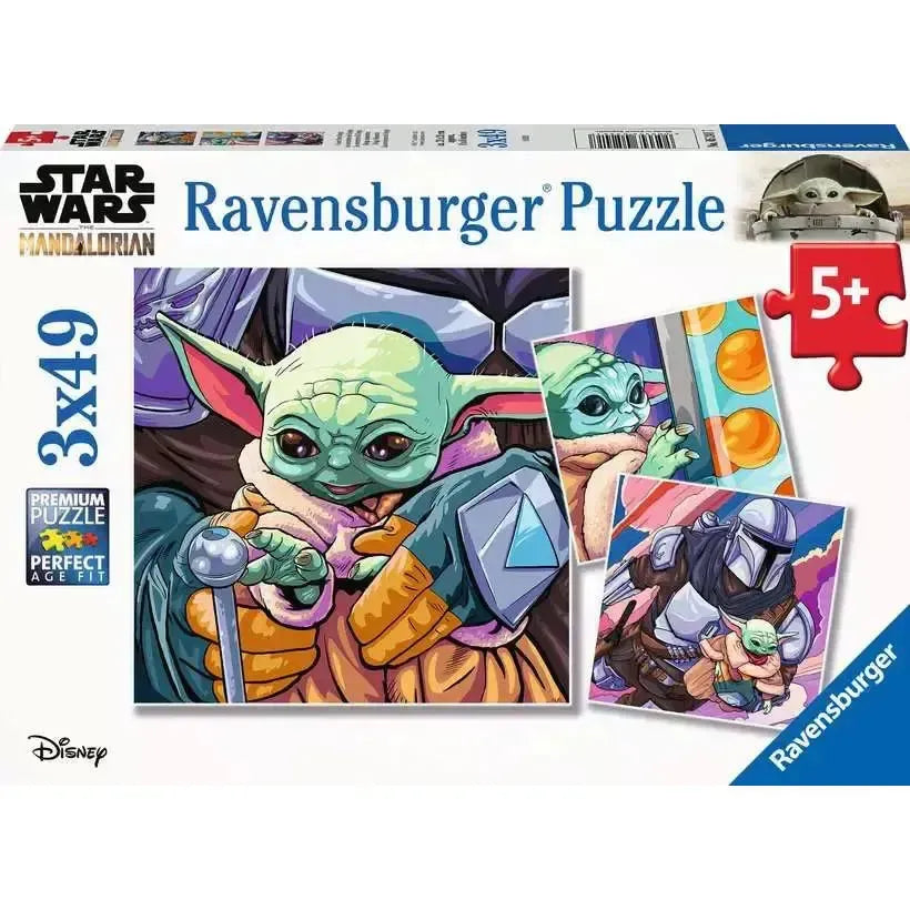 Set of 3 The Mandalorian Grogu Moments 49 Piece Jigsaw Puzzles Ravensburger