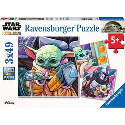 Set of 3 The Mandalorian Grogu Moments 49 Piece Jigsaw Puzzles Ravensburger