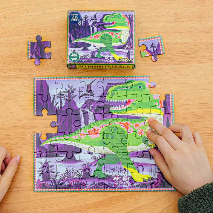 Set of 4 Dinosaur 36 Piece Mini Jigsaw Puzzles eeBoo (ONLINE ORDER ONLY)
