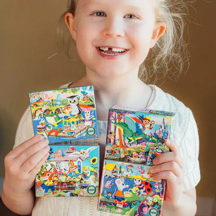 Set of 4 Fairy & Tales 36 Piece Mini Jigsaw Puzzles eeBoo (ONLINE ORDER ONLY)