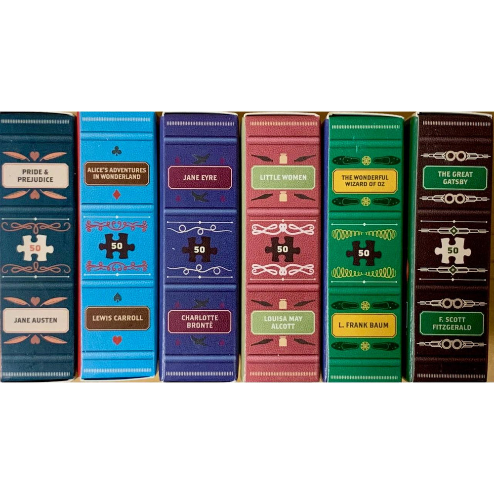 Set of 6 Mini Classic Book Covers 50 Piece Jigsaw Puzzles Professor Puzzle