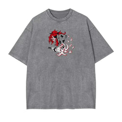 Demon Slayer Kokushibo Graphic T-shirt Harajuku Vintage (ONLINE ORDER ONLY)