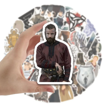 10/50Pcs American TV Series Vikings Stickers Decals Laptop Car Phone Skateboard Bike Fridge Notebook Waterproof Sticker Kid Toy (ONLINE ORDER ONLY)