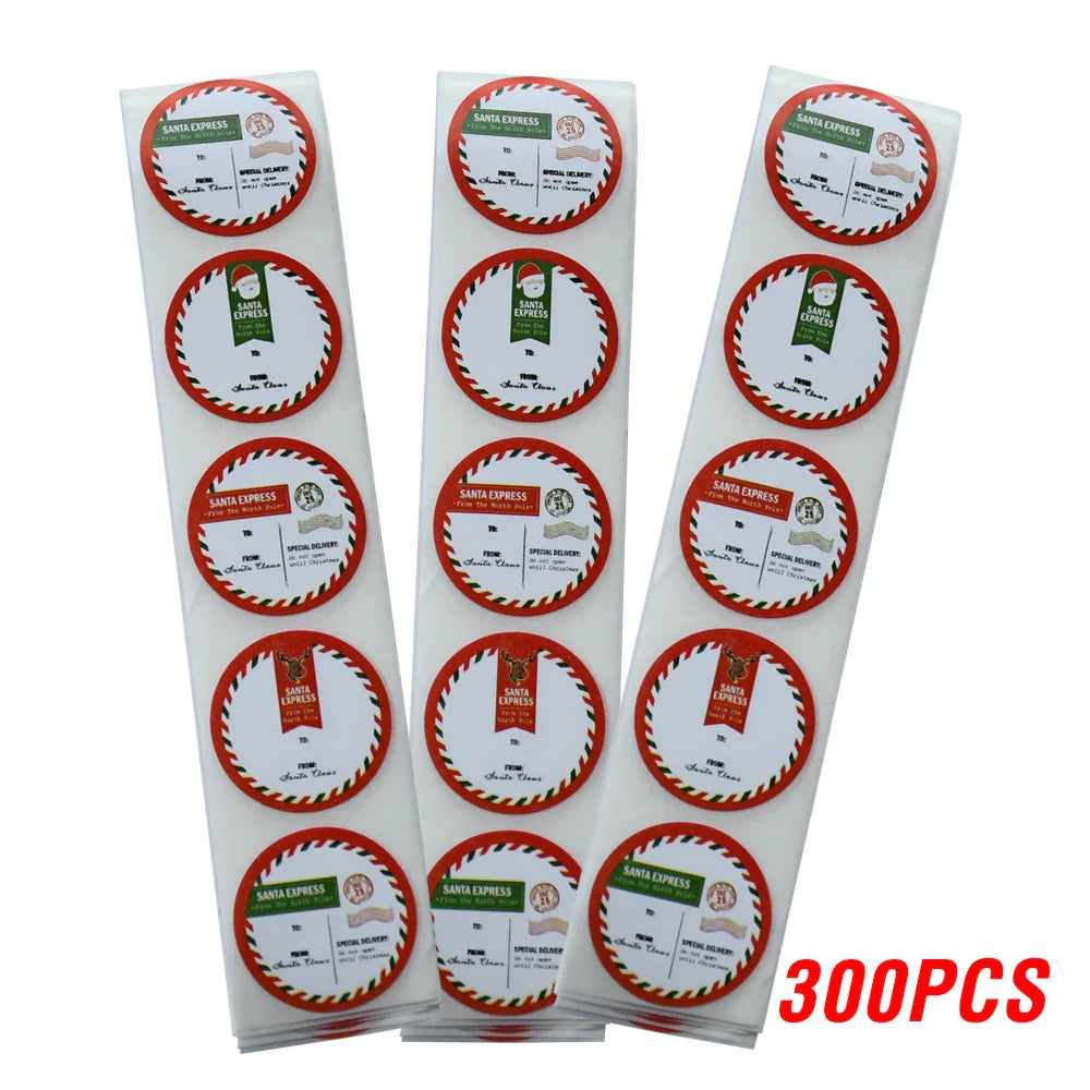 100-500pcs Thank You Label Sealing Stickers Merry Christmas Kraft Handmade Sticker Card Box Package Wedding Decor Party Supplies (ONLINE ORDER ONLY)