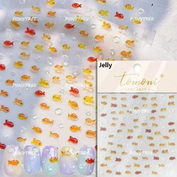 Hot Stamping Laser Shell Conch Starfish Pearl Whale Coral Dolphin Summer Beach Sea Wave Jellyfish Bubble Nail Art Stickers Decal (ONLINE ORDER ONLY)