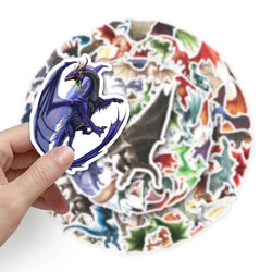 50Pcs Dragon Cartoon Waterproof Vinyl Stickers for Skateboard Snowboard (Online Order Only)