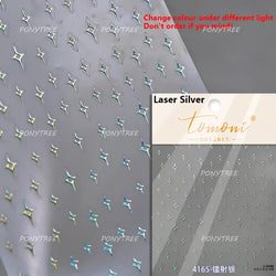 Sparkle Laser Silver Starburst Five-pointed Star Geometric Tiny Spot Romantic 5D Self Adhesive Nail Art Stickers Manicure Decals (ONLINE ORDER ONLY)