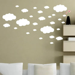 Home Decals Wall Children's Clouds Room Decoration 27pcs Diy Art Home Decor Stick On Mirrors Hexagon Wallpaper Wall Decals (ONLINE ORDER ONLY)
