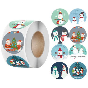 100-500Pcs New Merry Christmas Stickers Gift Packaging Seal Labels for New year decor, Greeting cards, Candy bags Stickers (ONLINE ORDER ONLY)