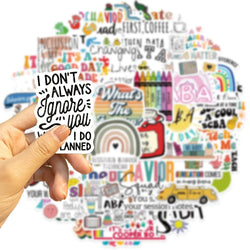 50Pcs ABA Colourful Good Day Stickers For Laptop Luggage Scrapbook Skateboard Guitar Phone Stickers Aesthetic Graffiti Decals (ONLINE ORDER ONLY)