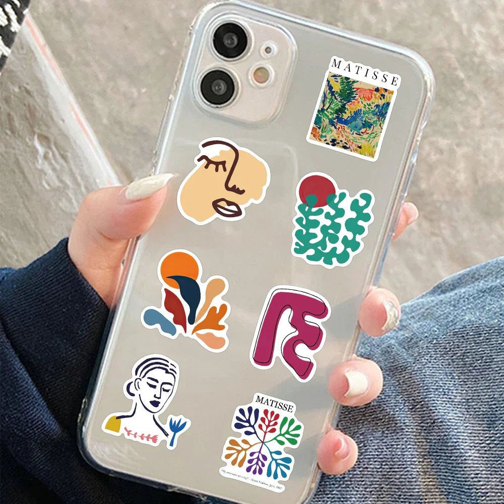 50PCS Matisse Avant-garde Abstract Art Poster Painting Cool Graffiti Sticker Skateboard Phone Laptop Luggage Decals Stickers (ONLINE ORDER ONLY)