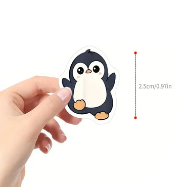 100-500pcs Penguin Animal Stickers Cartoon Removable Notebook Graffiti Sticker Decoration DIY Gift Baking Package Envelope Lable (ONLINE ORDER ONLY)