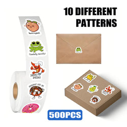 500pcs Kids Reward Stickers Roll - Cute Animal Patterns, Teacher Supplies, Child Gift (Online Order Only)