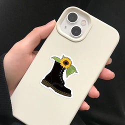 50pcs Vintage Flowers Boots Graffiti Stickers  DIY Scrapbooking  Waterproof Sticker For Laptop Phone Guitar Luggage (Online Order Only)
