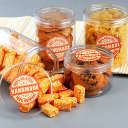 100-500pcs Handmade With Love Sticker For Cake Package Decoration Label Cute Kawaii Thank You Sticker Gift Sticker Red Paper (ONLINE ORDER ONLY)