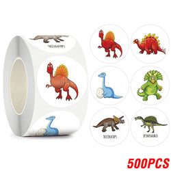 100-500PCS Children's Cartoon Stickers Little Dinosaur Pattern Kids Stationery Supplies School Teacher Supplies Reward Stickers (Online Order Only)