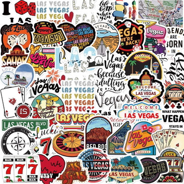 10/50PCS Cute Nevada State Las Vegas Stickers Aesthetic DIY Skateboard Travel Luggage Scrapbook Phone Laptop Fridge Sticker Toy (Online Order Only)