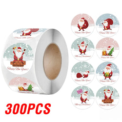 100-500Pcs New 1 Inch Christmas Theme Seal Labels Stickers For DIY Gift Baking Package Envelope Stationery Decoration (ONLINE ORDER ONLY)