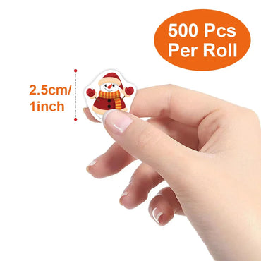 100-500pcs Heterotypic Christmas Themed Snowmans Stickers 8 Designs DlY Holiday Party Decoration Labels Stationery stickers (Online Order Only)