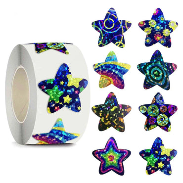 100-500pcs Color Star Sticker Birthday Wedding Gift Party Decor Seal Sticker Envelope Invitation Sticker Baking Label (ONLINE ORDER ONLY)