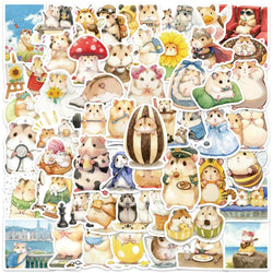 55PCS Kawaii Hamster Animal Stickers for Scrapbooking, Laptop, Guitar, Luggage, DIY Decals (ONLINE ORDER ONLY)