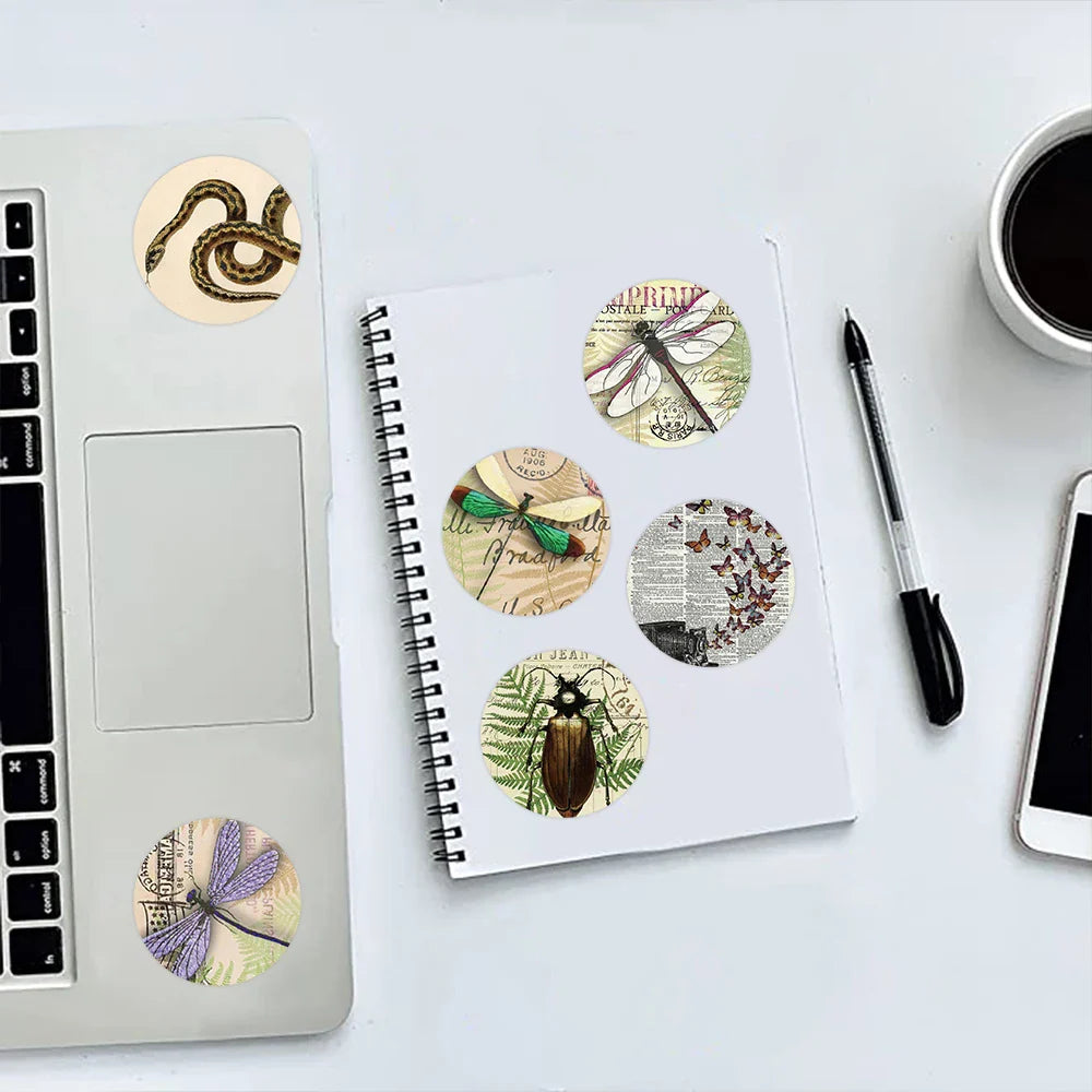 58PCS Insect Specimen Sticker Cartoon Vintage DIY Phone Laptop Luggage Skateboard Graffiti Decals Fun for Kid Stickers Toy (ONLINE ORDER ONLY)