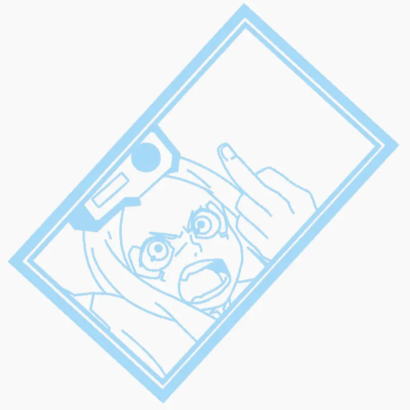 Japanese Anime Car Sticker Window Decoration Stickers The Boy Middle Finger Laptop Computer Auto Parts Vinyl Decals (ONLINE ORDER ONLY)