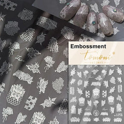 Pale Flower Bouquet Label Bowknot Stationery Sunflower Daisy Leaf 3D Self Adhesive Nail Art Stickers Rhinestone Manicure Decals (Online Order Only)