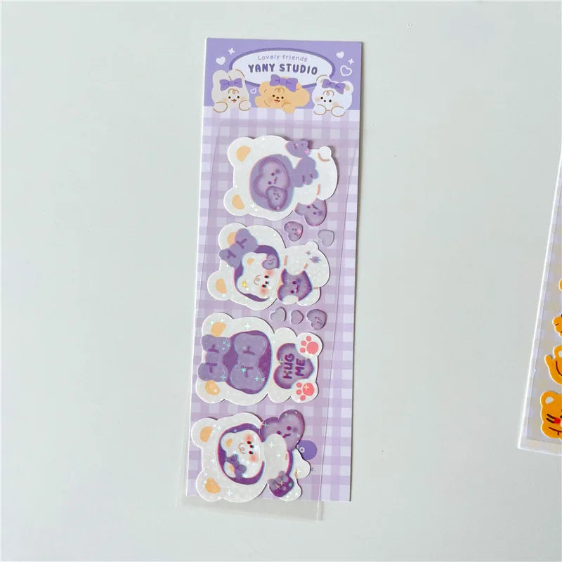 Korean INS Cute Animals Rabbit Decorative Stickers Scrapbooking DIY Album Kawaii Stationery Sticker Art Supplies Personalized (ONLINE ORDER ONLY)