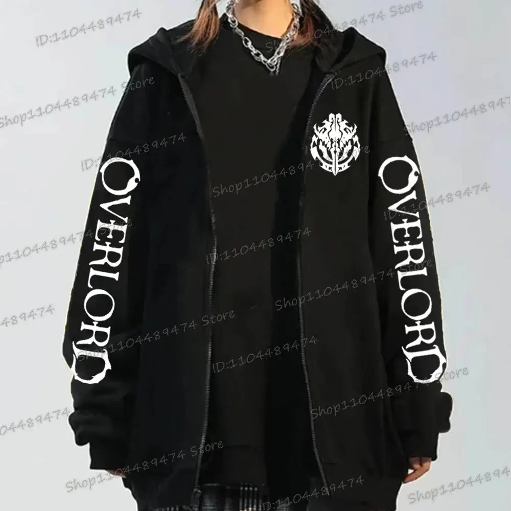 Overlord Horror Skull Hooded Shirt Harajuku Zip Up (ONLINE ORDER ONLY)
