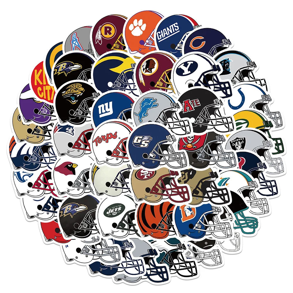10/30/50PCS Rugby Hat Cartoon Stickers Waterproof notebook Luggage Suitcase Graffiti DIY Sticker kid toy (ONLINE ORDER ONLY)