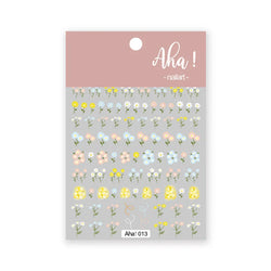 Japanese Style Little Daisy 3D Nail Stickers Summer White Florals Petals Flowers Back Glue Decals Cute Five Petals Manicure Tips (ONLINE ORDER ONLY)